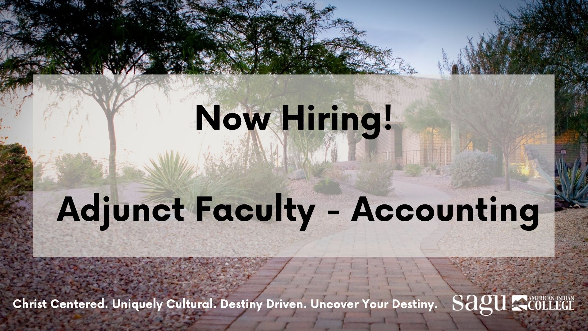 Now Hiring – Adjunct Accounting Faculty
